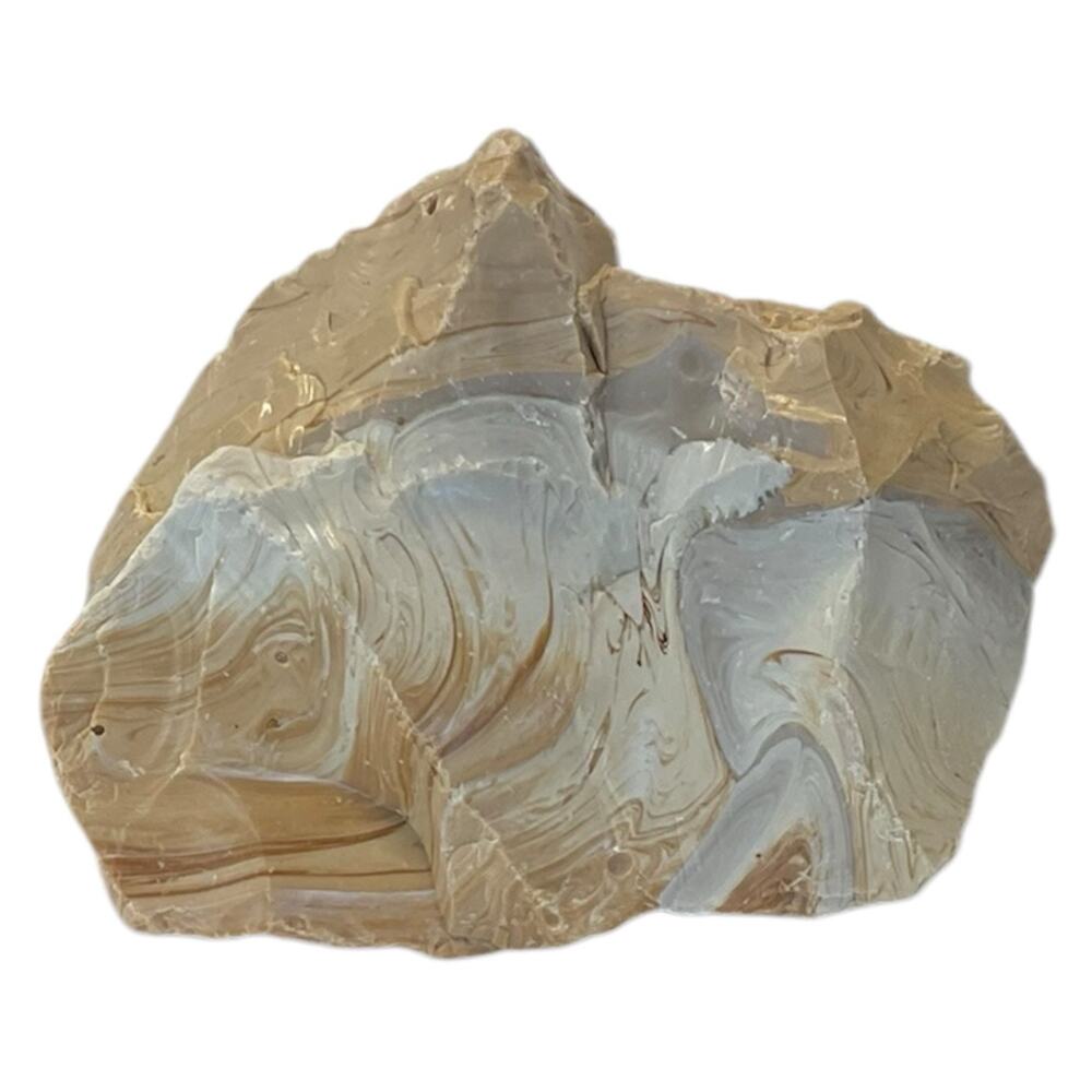Carmel Cream Chocolate Swirl Art Glass‎ Cullet Slag Glass #5XL81